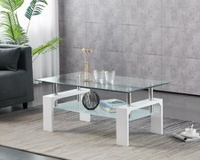 Coffee Table Clear Glass Top