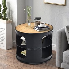 3-Tier Round End Table Coffee
