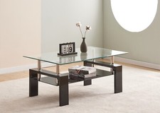 Coffee Table Clear Glass Top