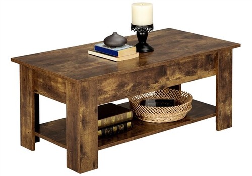 Rustic wooden coffee - coffee, table