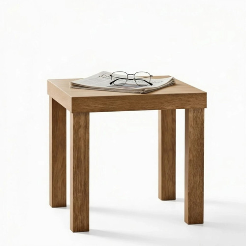 Square oak side table small - table,