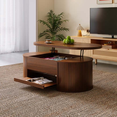Lift top coffee table with - top,