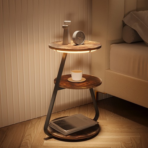 Tier bedside table with led - tier,