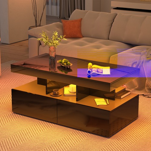 Coffee table with led - coffee,